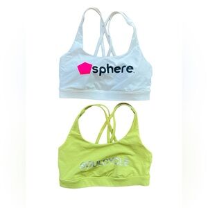 Lululemon Sport‎ Bras Tank Top Size 6 White Green